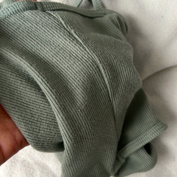 Joah Brown Triangle Cut Cami in Sage flex rib - Picture 6 of 6